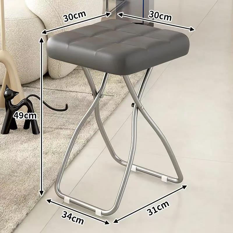Home door shoe changing, low stool, dining chair, internet famous, light luxury, minimalist style, soft bag folding chair