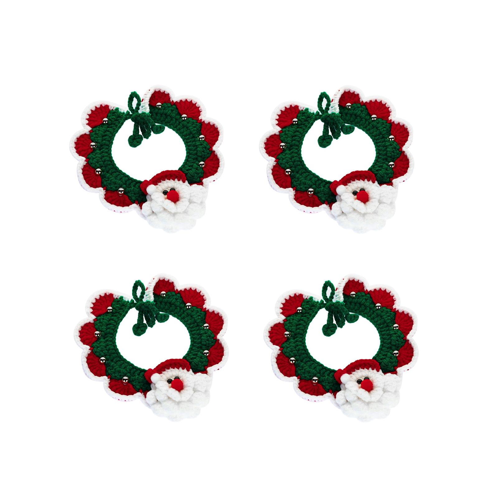 

Вязаный кошачий ошейник, подарок на праздник, костюм для переодевания, вязаный крючком нагрудник. XS