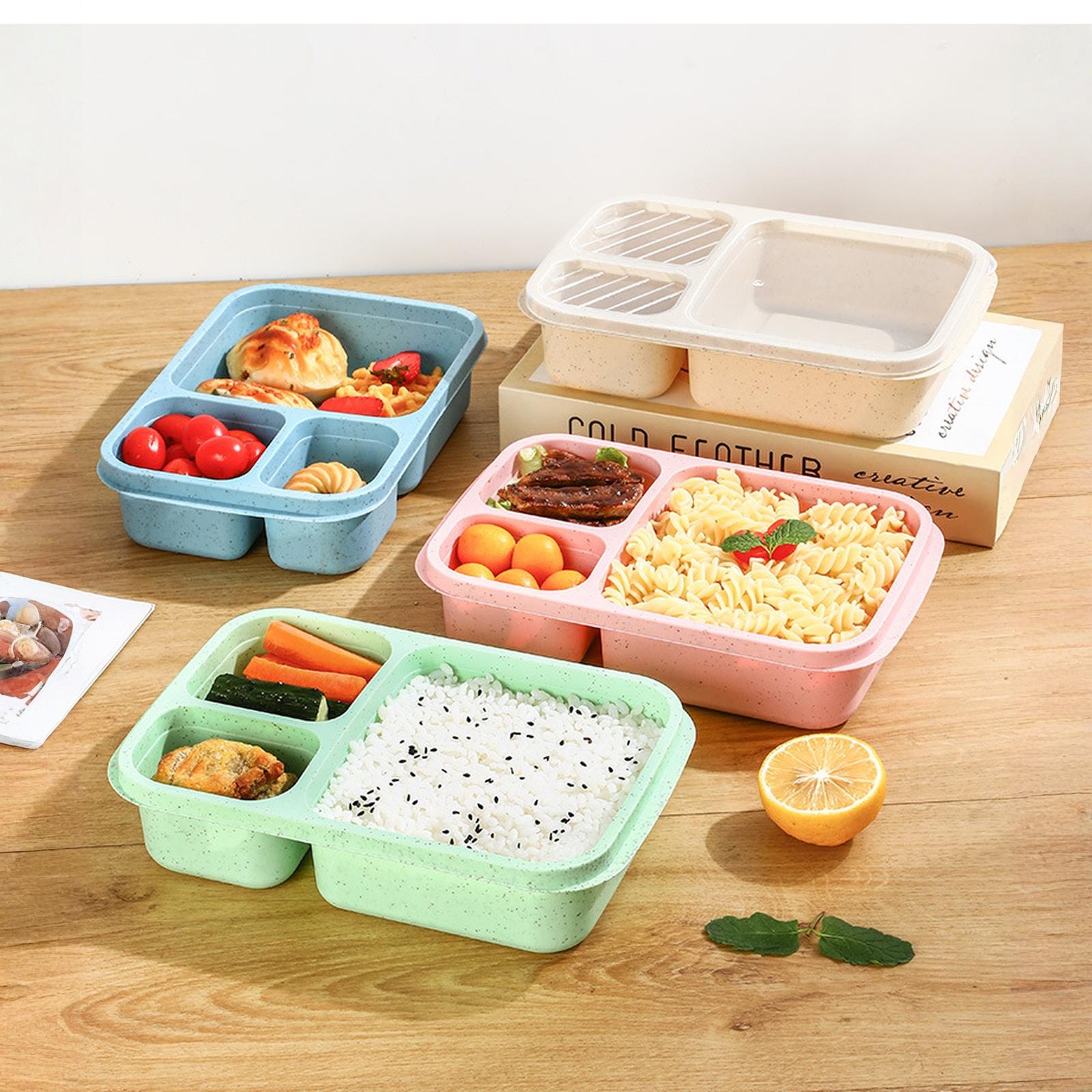 

Ланч-бокс с 3 отделениями и крышкой, герметичный бенто-бокс для работников и студентов, герметичный контейнер для хранения еды one size