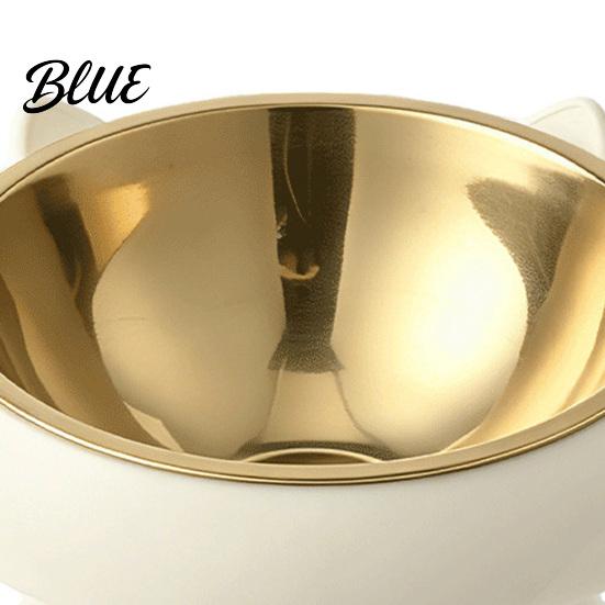 Ergonomic Cat Feeding Station Elevated Pet Bowl Detachable Stainless Steel Inner Raised Water