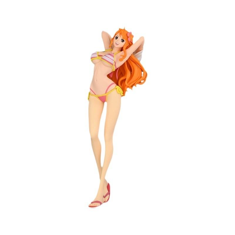 Charming One Piece Nami Pvc Figure In Colorful Bikini Swimsuit Decoration Model