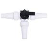 Vanne à boule à 3 voies de piscine - vidaXL - Blanc et noir - 1 1/2" - Vanne à boule