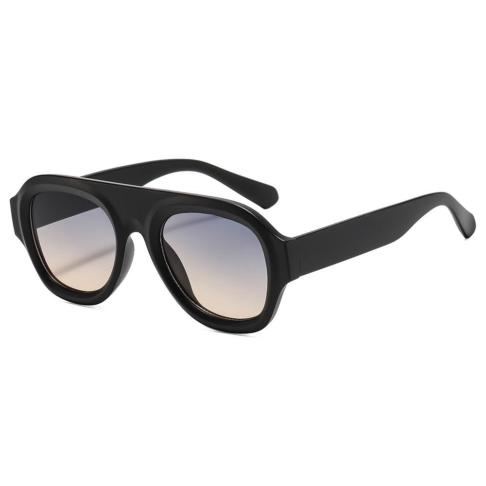 2025 Retro Round Frame Sunglasses: European & American Trend, Black Ins Celebrity Style