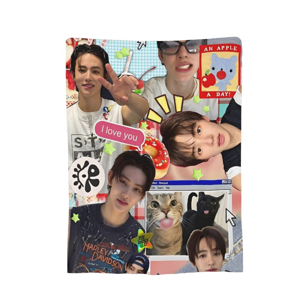 CORTIS Täcke K-popgrupp Fleecepläd Sovkläder Soffdekoration Ultralen Varm Sängkläder,