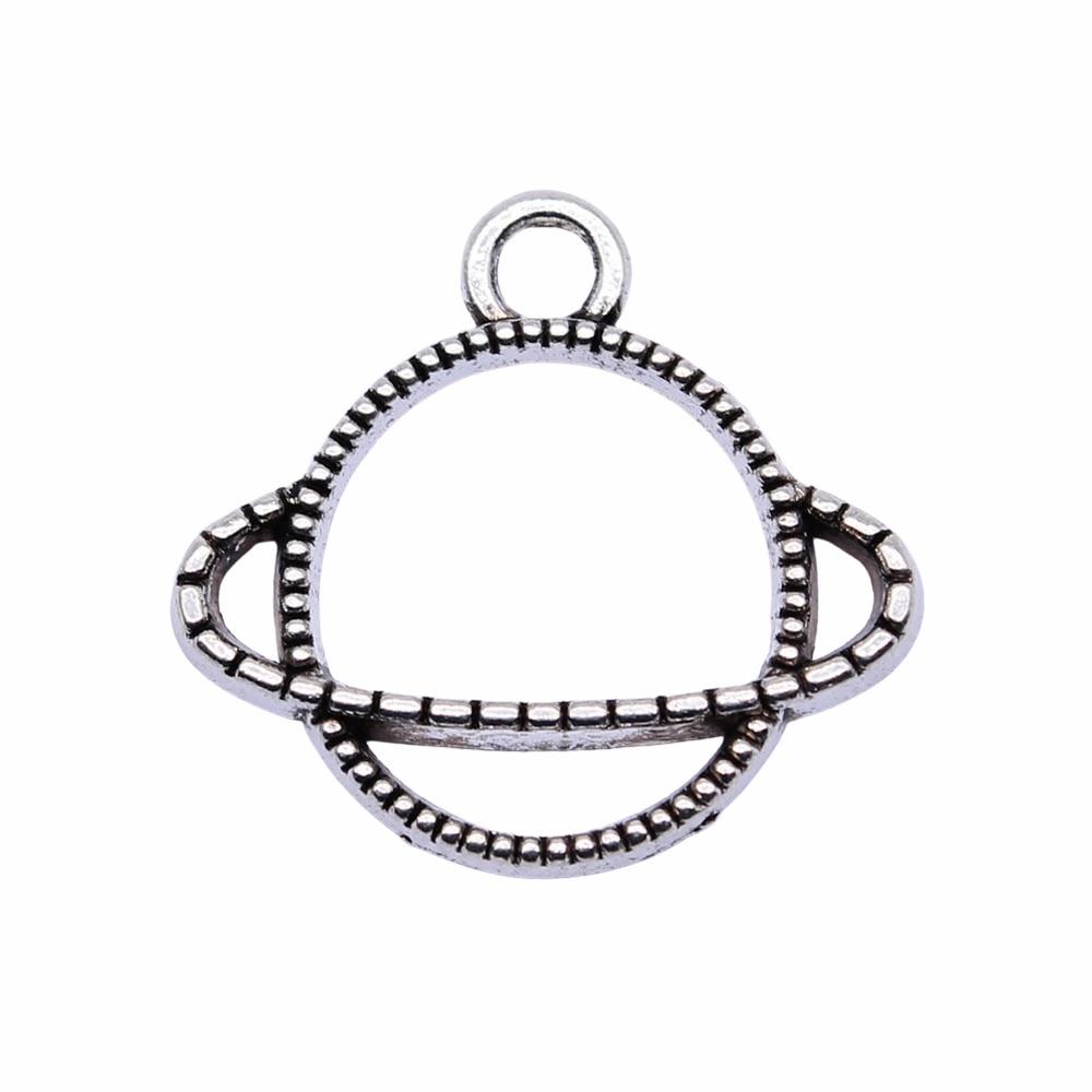 

10шт Вселенная Шармы Шармы Античное серебро Цвет Цинковый сплав 24X21mm