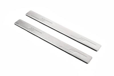 Door Sills (Omsa, 2 Pcs, Stainless Steel) for Fiat Scudo 2007-2015