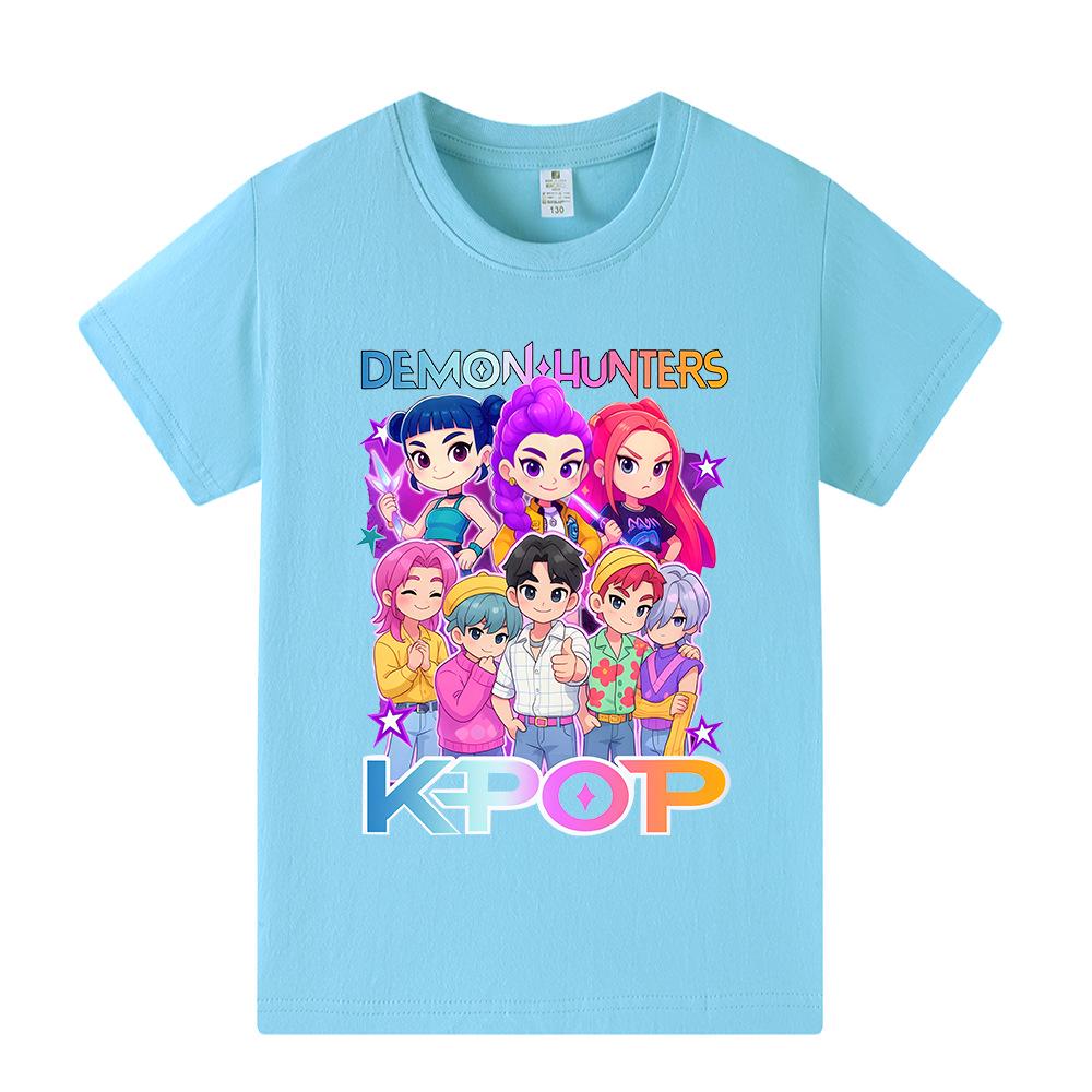 Kpop Demon Slayer Group Kids Short Sleeve T-Shirt