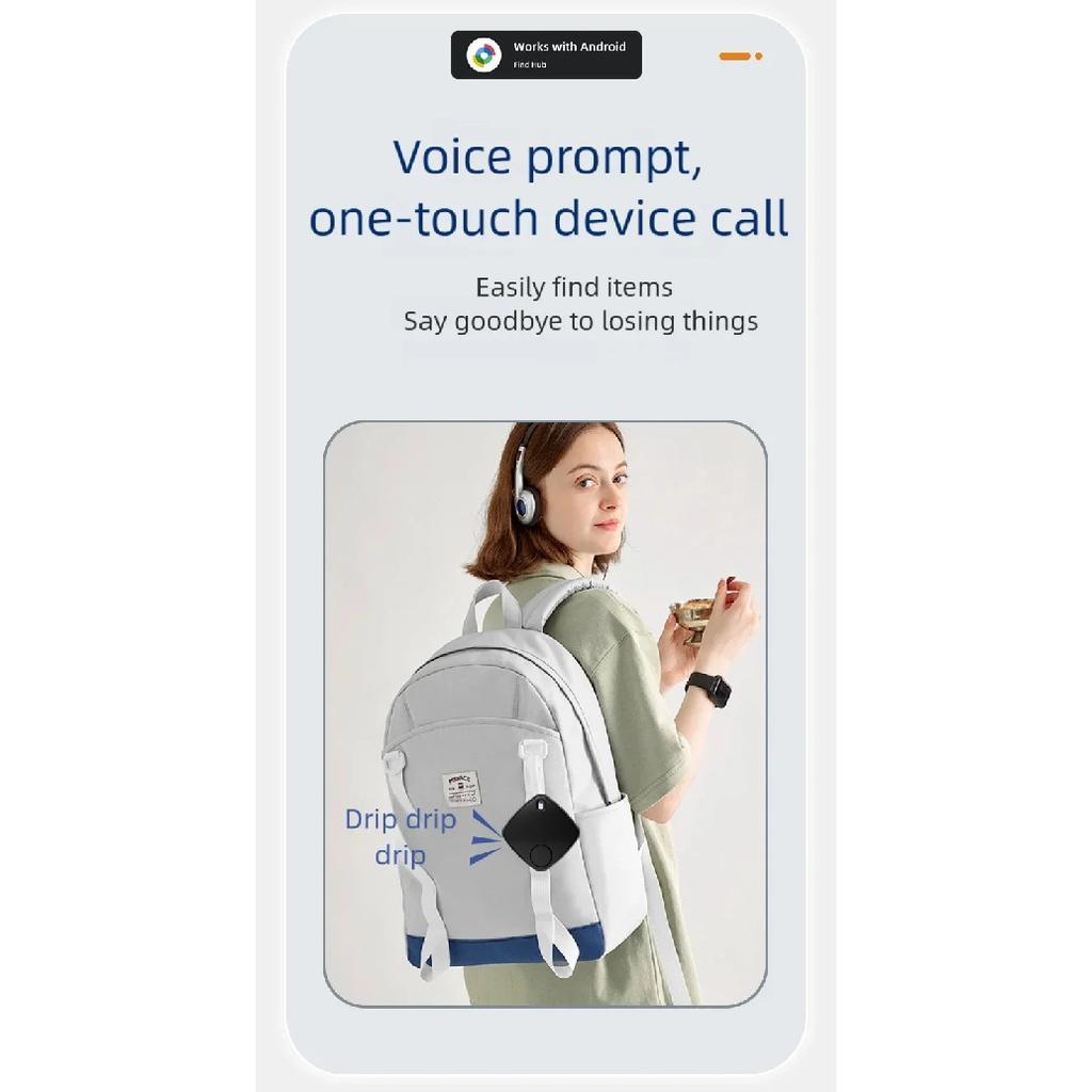 Bluetooth GPS Tracker for Bag Key Luggage Tracking Anti-Lost Device Android Google IOS Find My App Pet Kid Finder Locator