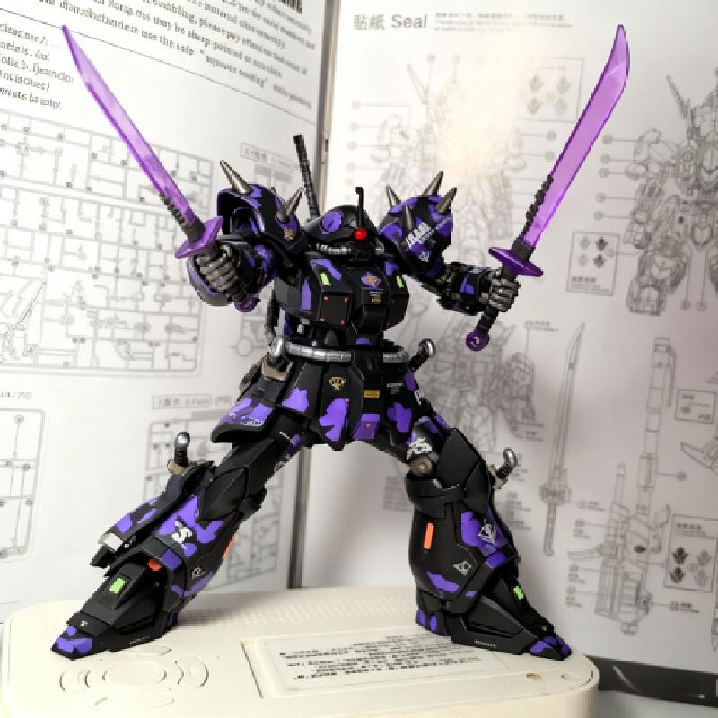 New HG 1/144 Xingyuanshe Efreet Dark Night Camouflage Assembly Model Kit Mecha Action Figures Decor WIth Water Sticker Toys Present