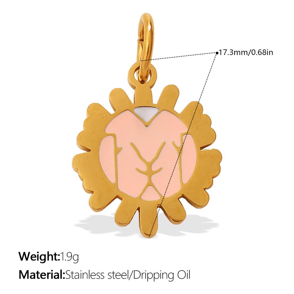 Sun, Moon, and Stars Geometric Oil Drip Pendant