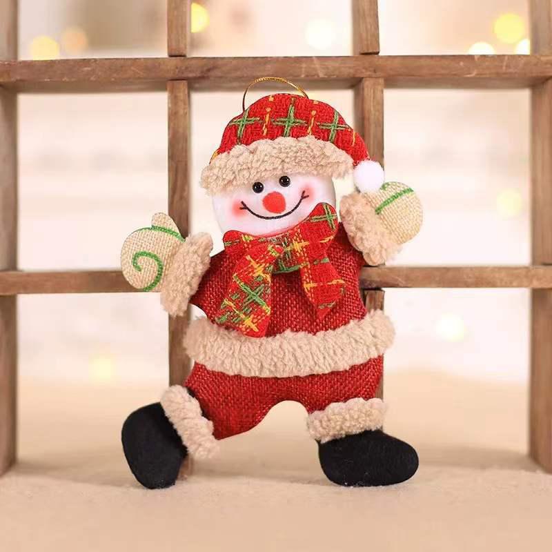 1PC Fabric Ornaments Reindeer Decorations Cloth Pendant Snowman Christmas Tree Elk Christmas Santa Claus Figurines