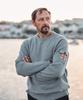 Geonjiulleunseu Cotton Raglan Pocket Sweater - Melange Grey