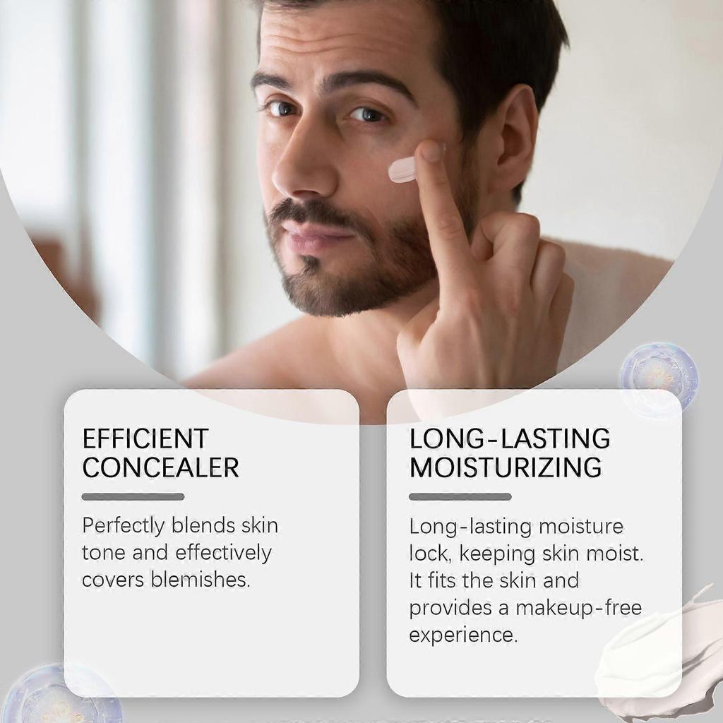 East Moon Men's Concealer Moisturizing Cream - Light, Long-Lasting, Skin-Hydrating, Brightening, Concealer Moisturizing Cream