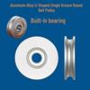 Aluminum Alloy U-Shaped O-Belt Pulley Wheel with Bearing