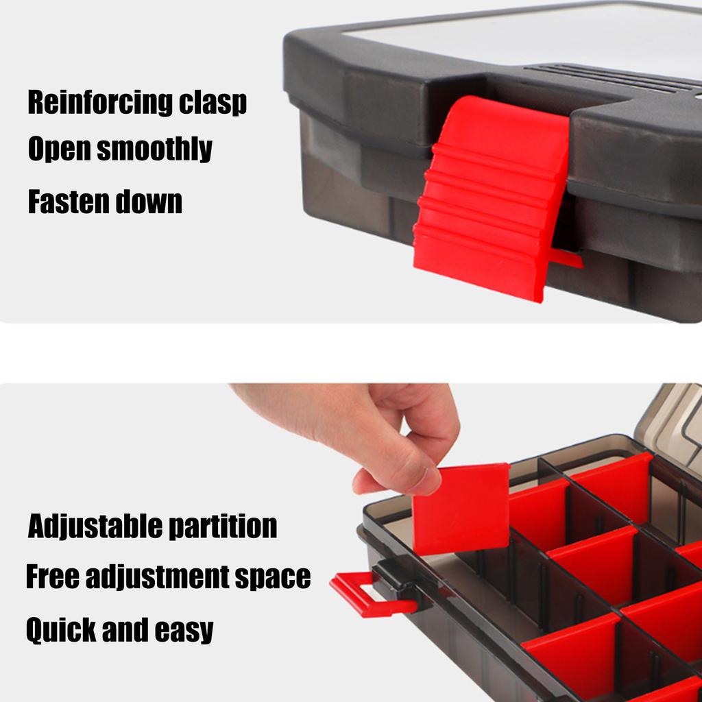Multi-Fächer Angelköderbox Gitter Köder Aufbewahrungsbox Haken Organizer Box Köder Behälter Koffer