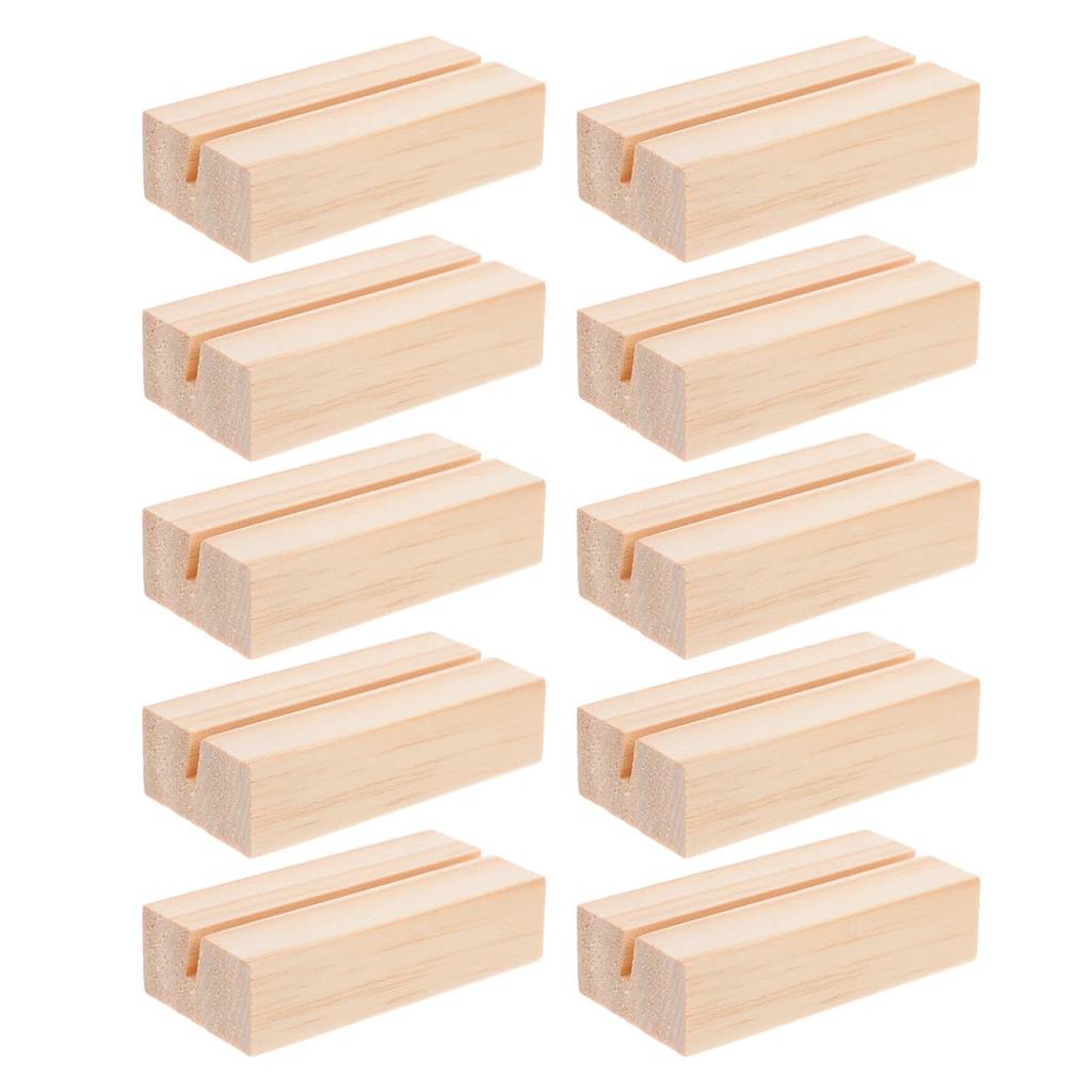 Gadpiparty Wooden Calendar Desktop Calendar Postcard Photo and Menu Beige 10-Pack Stands, Holders, Holders, Display,