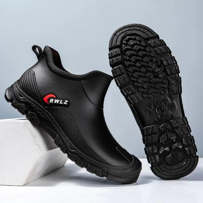 Regenstiefel für Herren, modische, rutschfeste, wasserdichte Gummischuhe für alle Jahreszeiten, zum Angeln, Arbeiten, Autowaschen, verschleißfeste Wasserstiefel