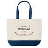 Shopping Bag - PLANETEE - Singer At the Top - Blue Background - Cotton 40x45 Cm - Large Size