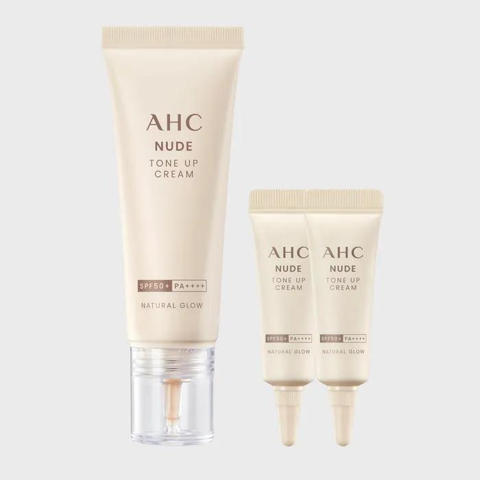 AHC Nude Tone-up Cream Natural Glow 40ml+(GIFT) Nude Tone-up Cream 5mlx2