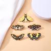 Butterfly and Moth Brooch: Vivid Metal Lapel Pin, Scarf Buckle, or Uniform Badge