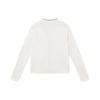 FILA Solid Color Open Front Casual Knit Sweater Women sweater Steam-White F11W331410FIV