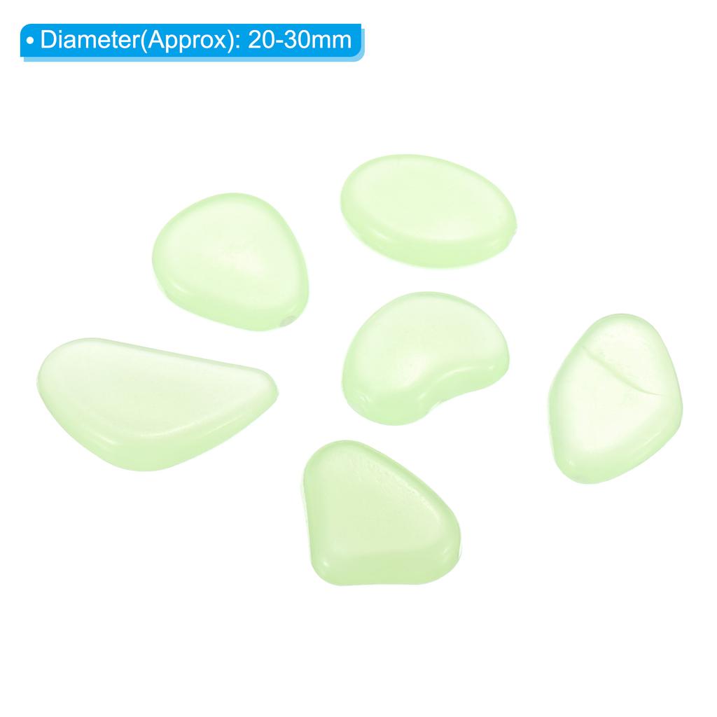 150pcs Glow Rocks 20-30mm Glow Pebbles Decoration In the Dark Luminous Stones Decor DIY Decorative Translucent for Garden, Potte