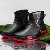 High Quality  Black Red Low-Top Rain Boots for Men Women Fashionable Outdoor Waterproof Boot with Round Toe-for Autumn