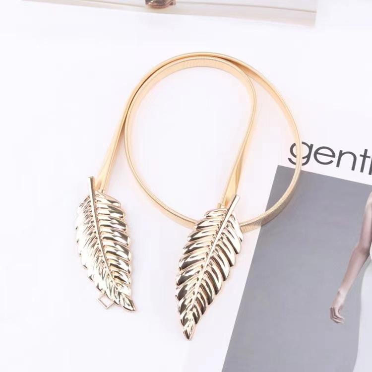 Metal Spring Waist Chain Women's Simple Temperament Slim Belt Sweater Dress Accessories Versatile