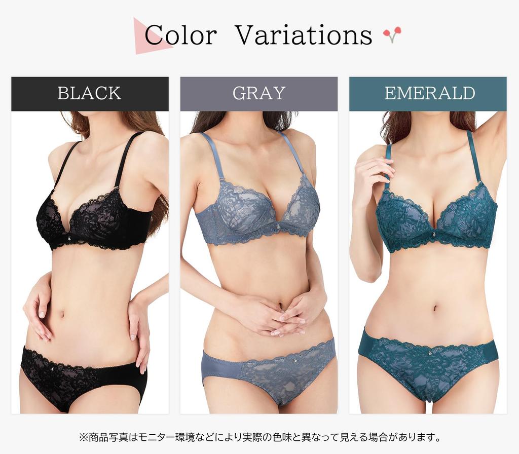 Chica Hurra Black 2XL Wireless Bra and Panty Floral Lace Plus Adjustable and Flattering Women's Set, 3/4 Cup, Print, Wireless, High-Cut Bra, Size,