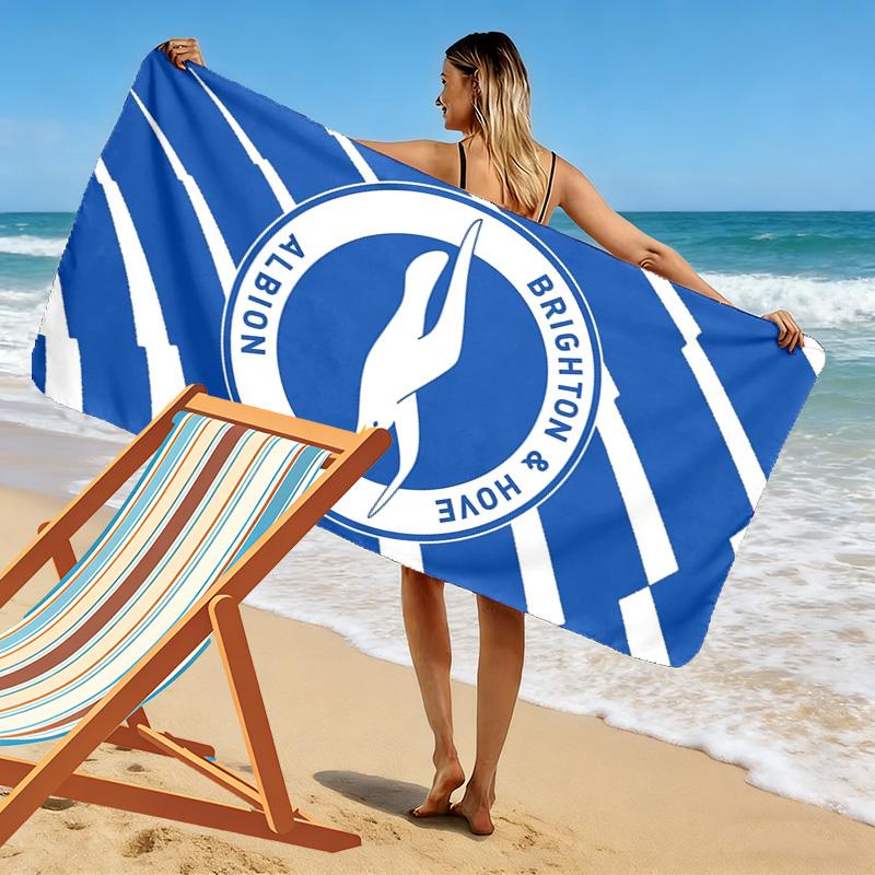 Brighton Print Beach Towel, Large Soft Quick Dry Towel for Beach Camping Swimming