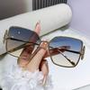 Fashion Square Oversized Sunglasses Vintage Stars Rhinestones Metal Frame Women Sun Glasses Travel Luxury Design Eyewear