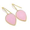 Pink Chalcedony Gemstone 925 Solid Sterling Silver Jewelry Earring 1.58" GK-5844