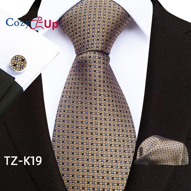 Cozy Up Three-piece Set Paisley Fashion Business Men's Tie Includes Tie Cufflinks Handkerchief