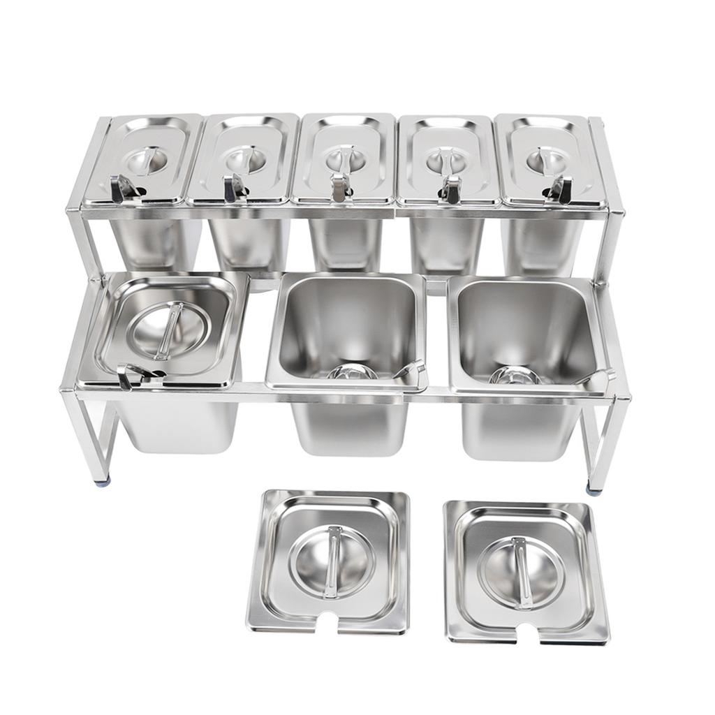 Jam Organizer Stand Detachable Polished Rust Resistant Integrated Stainless Steel Condiment Station