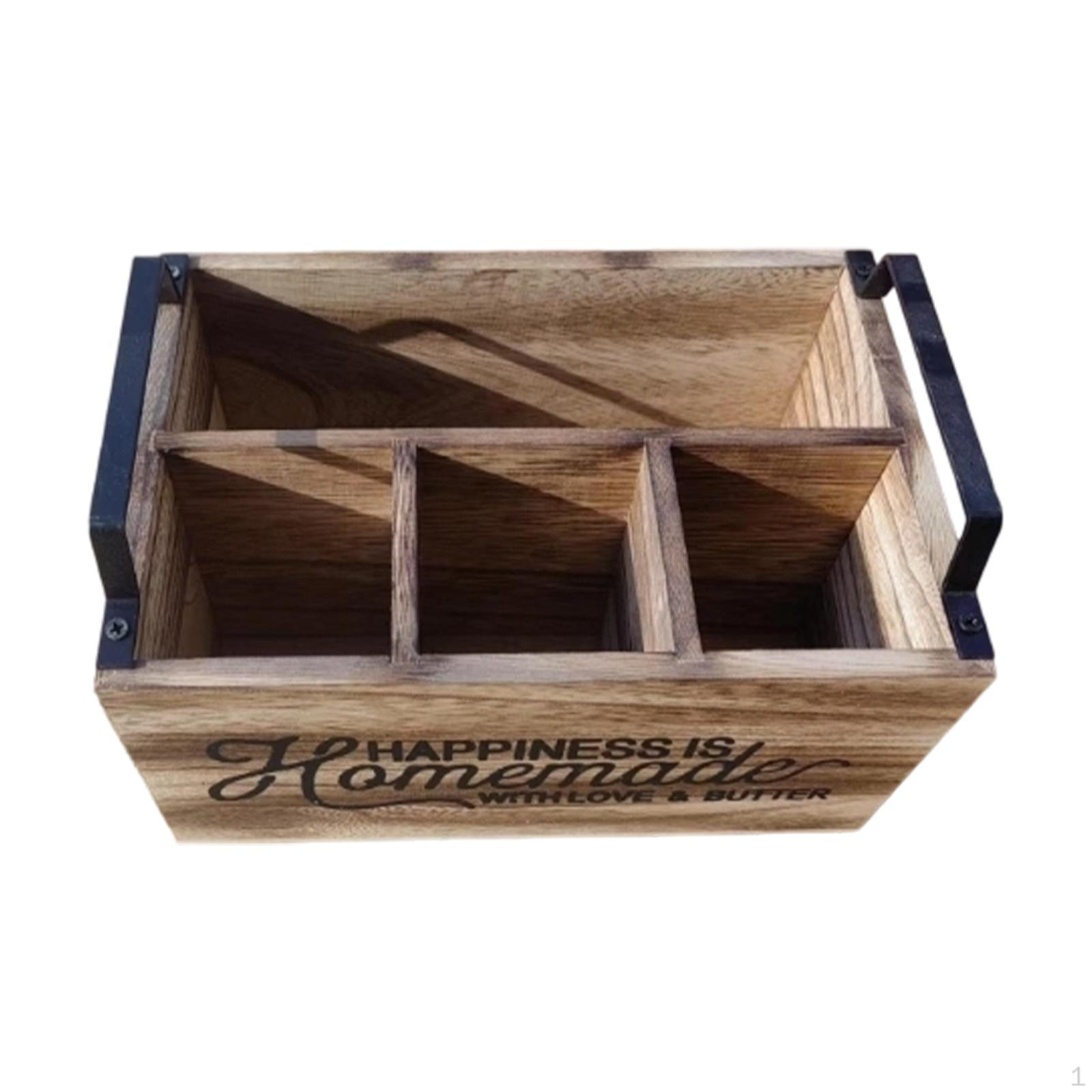 

Kitchen Utensil Holder Flatware Wooden, Home Decoration, Multifunctional Cooking