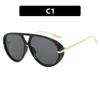 New Fashion Big Frame Pilot Sunglasses Women Men Vintage Punk Outdoor Beach Sun Glasses Gafas De Sol