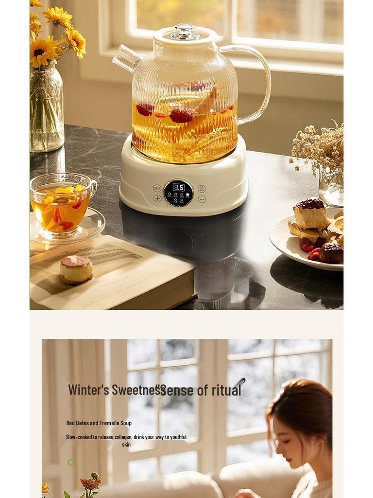 All-Glass Health Kettle - Multi-functional, Temperature-Controlled Tea Brewer for Home and Office