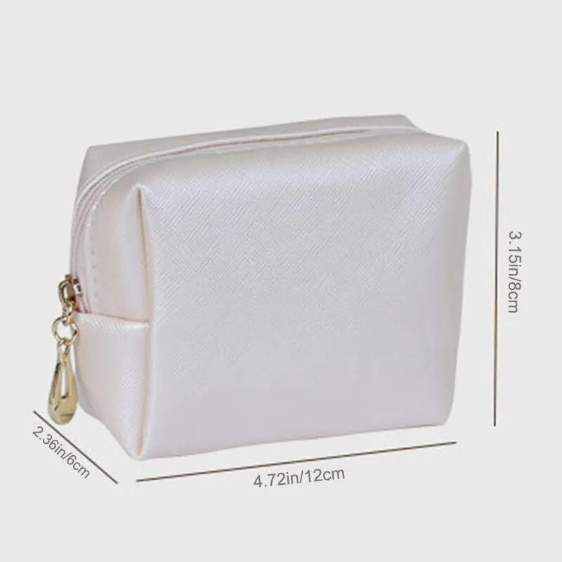 Mini Makeup Bags for Purse PU Cosmetic Bag Waterproof Toiletry Bag Traveling Makeup Bag Lipstick Cosmetic Pouch Travel Organizer