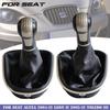 For Seat Leon 1P 2005 2006 2007 2008 2009 2010 2011 2012 Car-Stying MT 5 6 Speed Car Gear Stick Shift Knob With Leather Boot