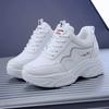 Thick-soled inner height-increasing dad shoes women's leather surface ins autumn new versatile casual sports shoes
