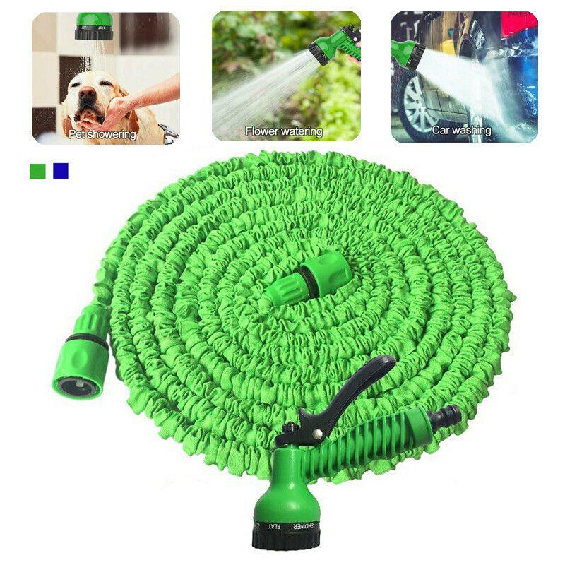 Garden Expandable Hose Pipe Spray Gun Watering Gun Plants Car 25ft200ft Wash