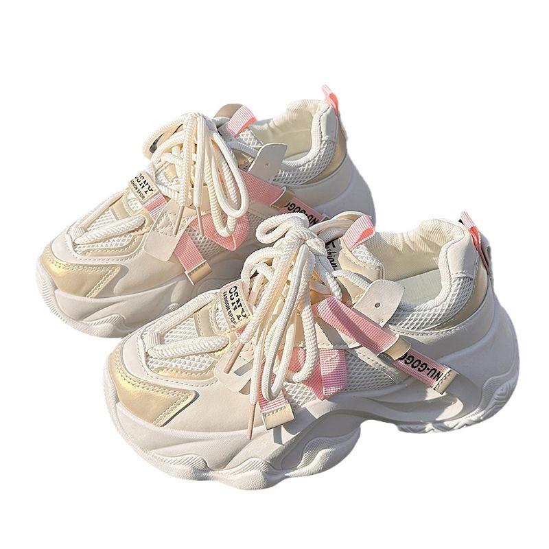 Dad Shoes Women's Spring and Autumn New Platform Muffin Shoes Heightening Casual Shoes Ins Four Seasons Can Wear Sports Shoes