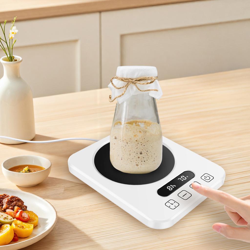 PC Sourdough Starter Warmer Temperature Control Dough Fermentation Thermostat Reservation Function Sourdough Warmer Mat Cooking