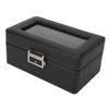 3 Grids Watch Display Case PU Leather Space Saving Single Layer Watch Storage Box for Watch Jewelry
