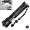 Ultra Bright Magnetic Rechargeable LED Flashlight with Adjustable Beam and COB Work Light Suitable for Emergency Situations and Outdoor Activities