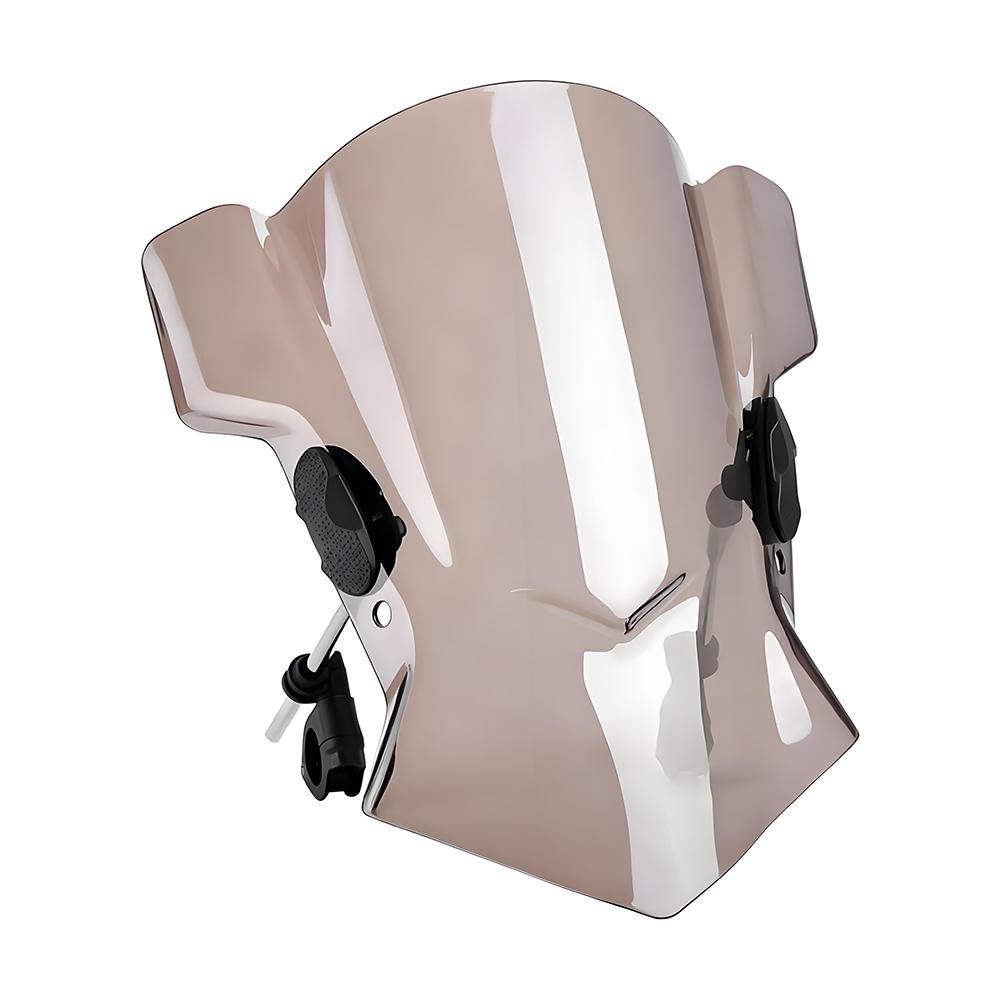 Motorcycle Street Bike Front Windscreen Wind Deflector with Bracket Compatible with Handlebars 22/25/28mm for Modified Vehicles