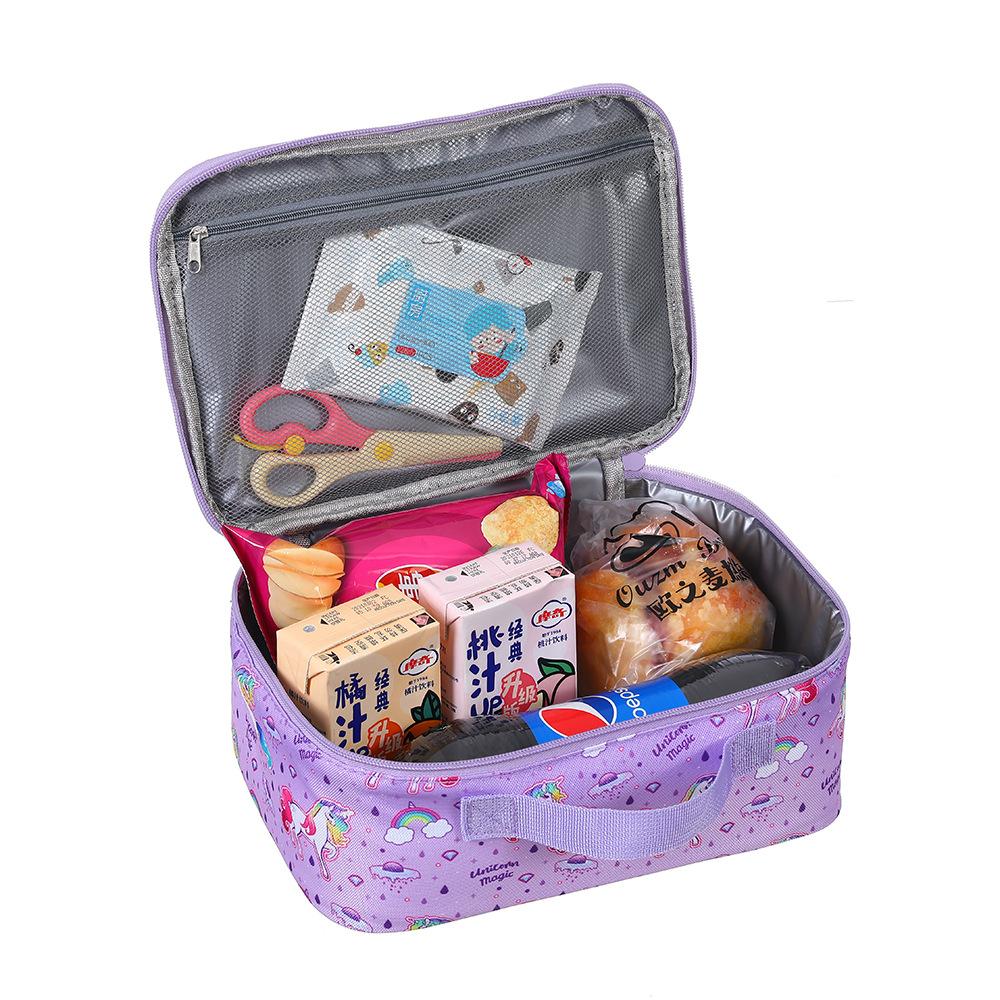 Unicorn Cartoon Lunch Case Spacious Childrens Charming Bento Case Student Travel Picnic Cases Leisure Ice Cases