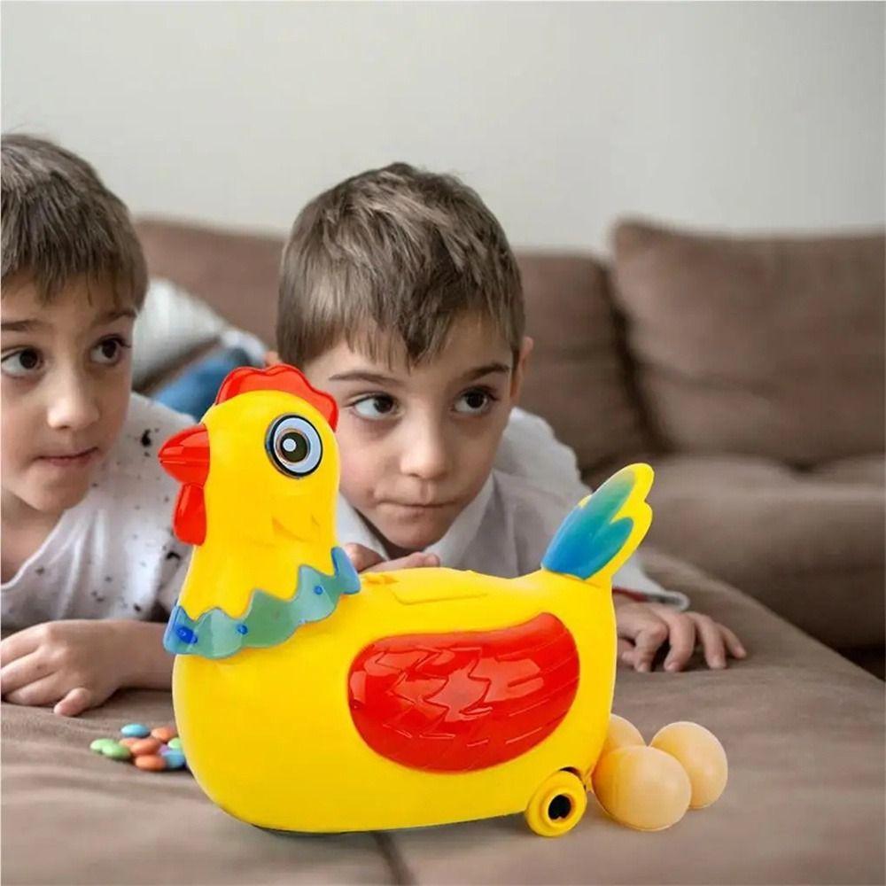 Educational Electric Laying Egg Sound Music Electric Hen Toy For Kids Chicken Toy Doll  Boys Girls