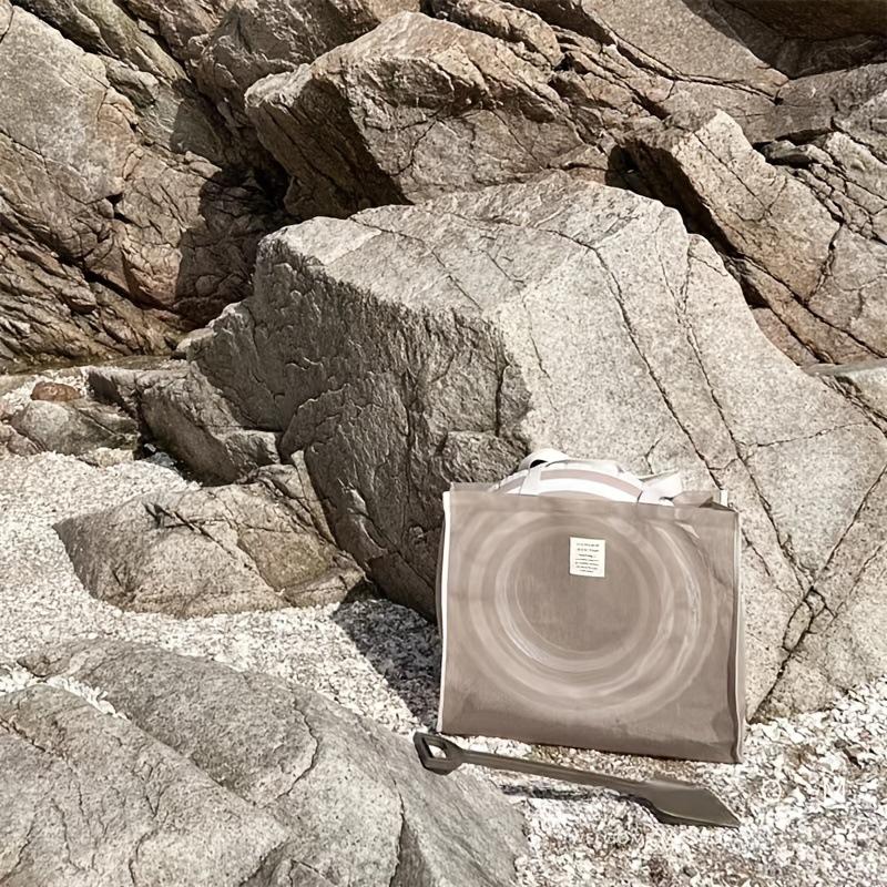 Sac à langer Ins Sac de plage Sac de rangement Grande capacité Natation Sports Sac de sport Sac à main Sac en maille creuse