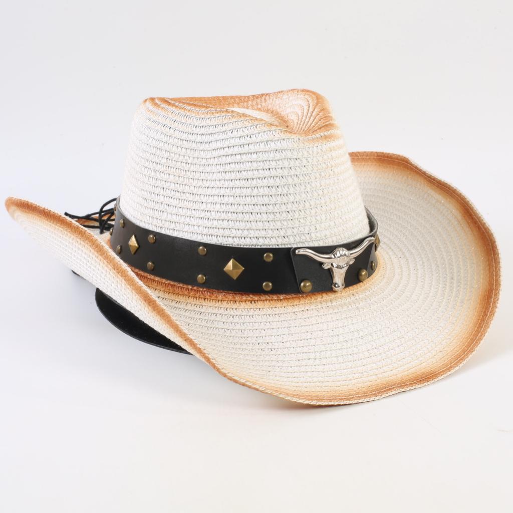 Bestselling Western cowboy hats for men and women, fashionable sunshade straw hats, outdoor Western cowboy hats